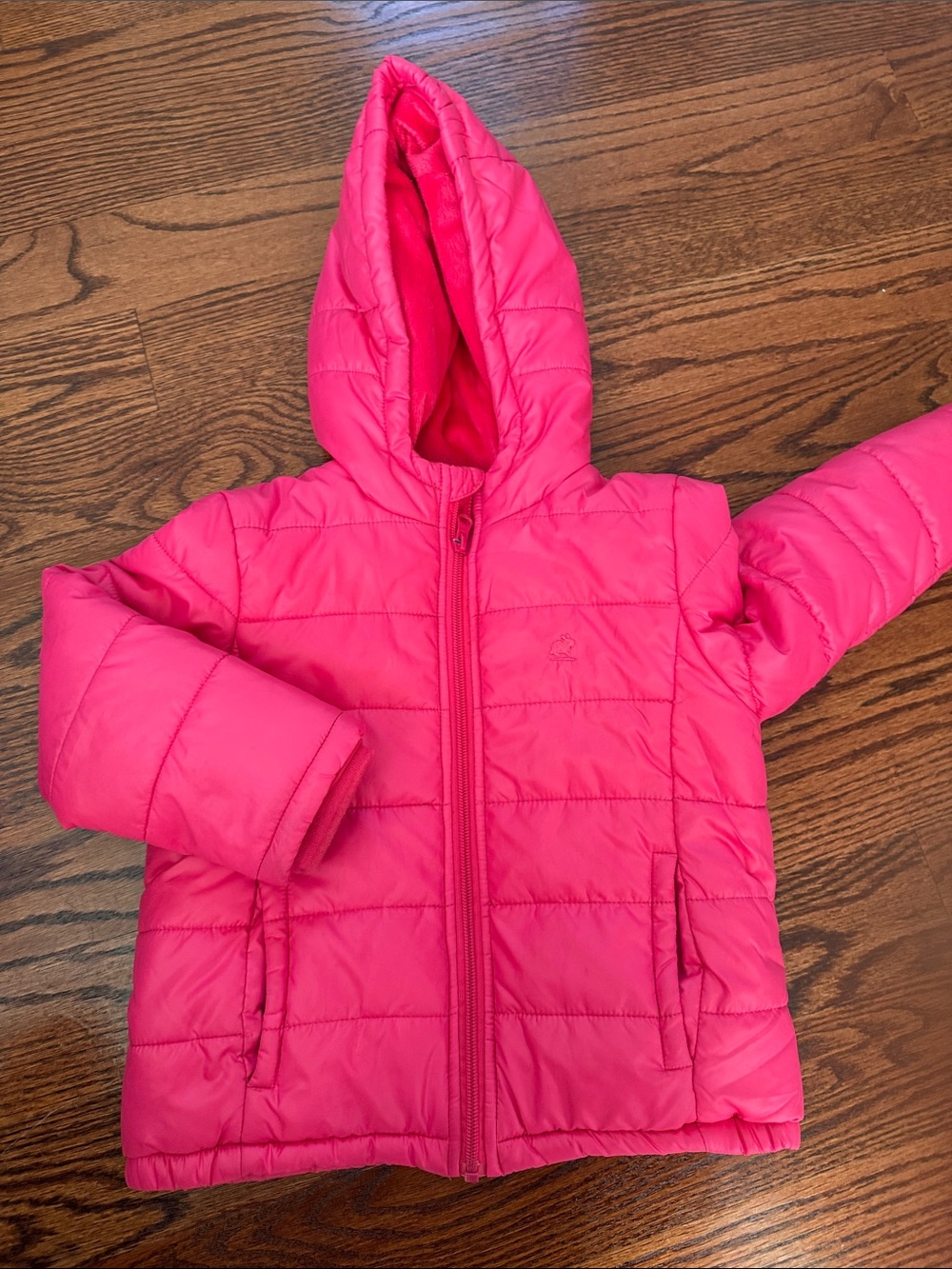 babycottons Hot Pink Hooded Puffer Jacket
